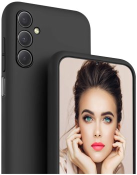 Etui do Samsung Galaxy M35 5G czarne silikonowe ze szkłem