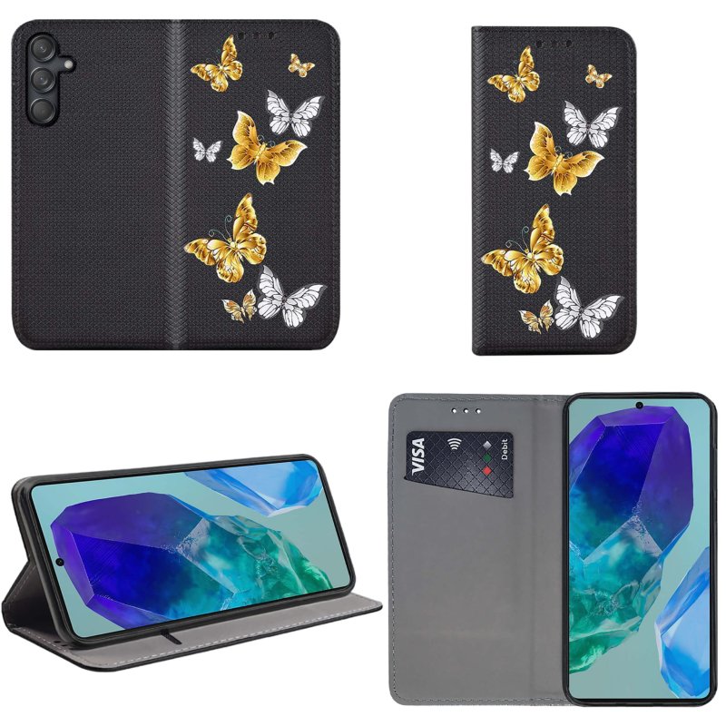 etui-do-samsung-galaxy-m55-5g-zamykane-malowane-wzor-motyle-ze-szklem