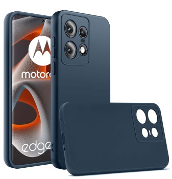 Etui do Motorola Moto Edge 50 Pro granatowe silikonowe