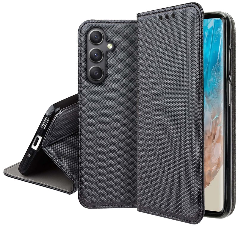 etui-do-samsung-galaxy-m35-5g-czarne-zamykane-ze-szklem