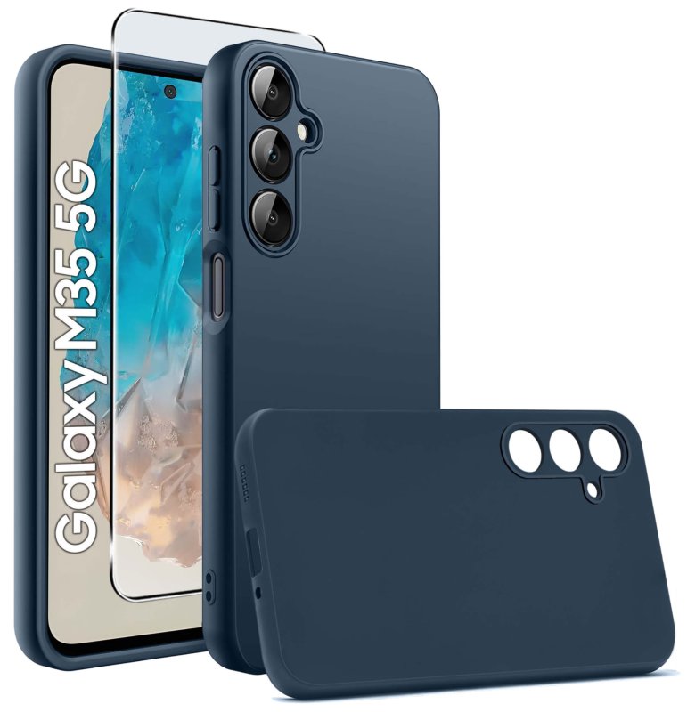 etui-do-samsung-galaxy-m35-5g-granatowe-matowe-ze-szklem