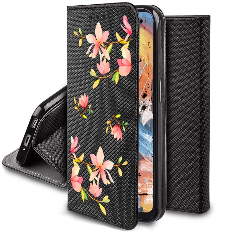 etui-do-samsung-galaxy-m35-5g-zamykane-malowane-wzor-kwiatki-ze-szklem