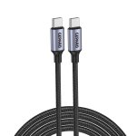 Kabel 2x USB TYP-C szybkie ładowanie 2 metry czarny Gepard