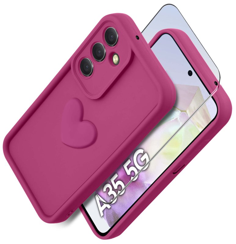 etui-do-samsung-galaxy-a35-5g-silikonowe-serce-rozowe-ze-szklem
