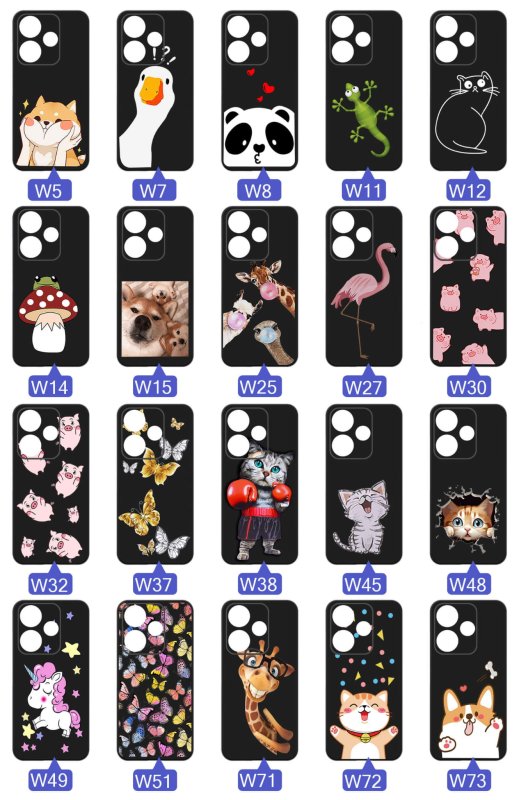 etui-do-xiaomi-redmi-13-4g-rozne-wzory-zwierzeta-ze-szklem