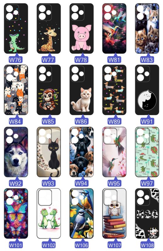 etui-do-xiaomi-redmi-13-4g-rozne-wzory-zwierzeta-ze-szklem