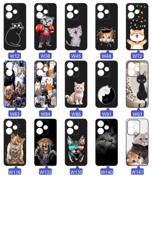 etui-do-xiaomi-redmi-13-4g-rozne-wzory-z-kotem-ze-szklem
