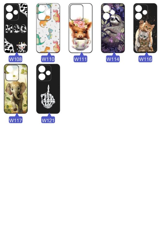 etui-do-xiaomi-redmi-13-4g-rozne-wzory-śmieszne-ze-szklem