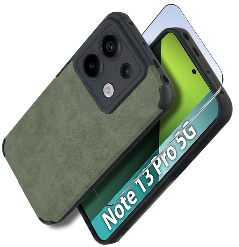 etui-do-xiaomi-edmi-note-13-pro-5g-silikonowe-skorzane-vintage-zielone-ze-szklem