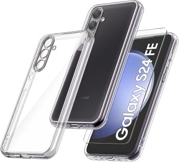 Etui do Samsung Galaxy S24 Fe bezbarwne wzmacniane ze szkłem