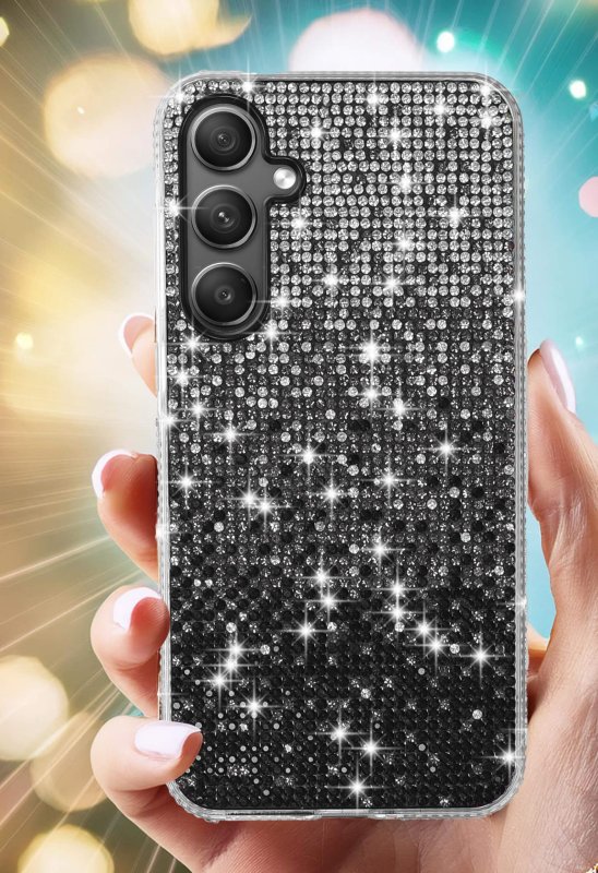 etui-do-samsung-galaxy-a25-5g-silikonowe-diamond-czarne-ze-szklem