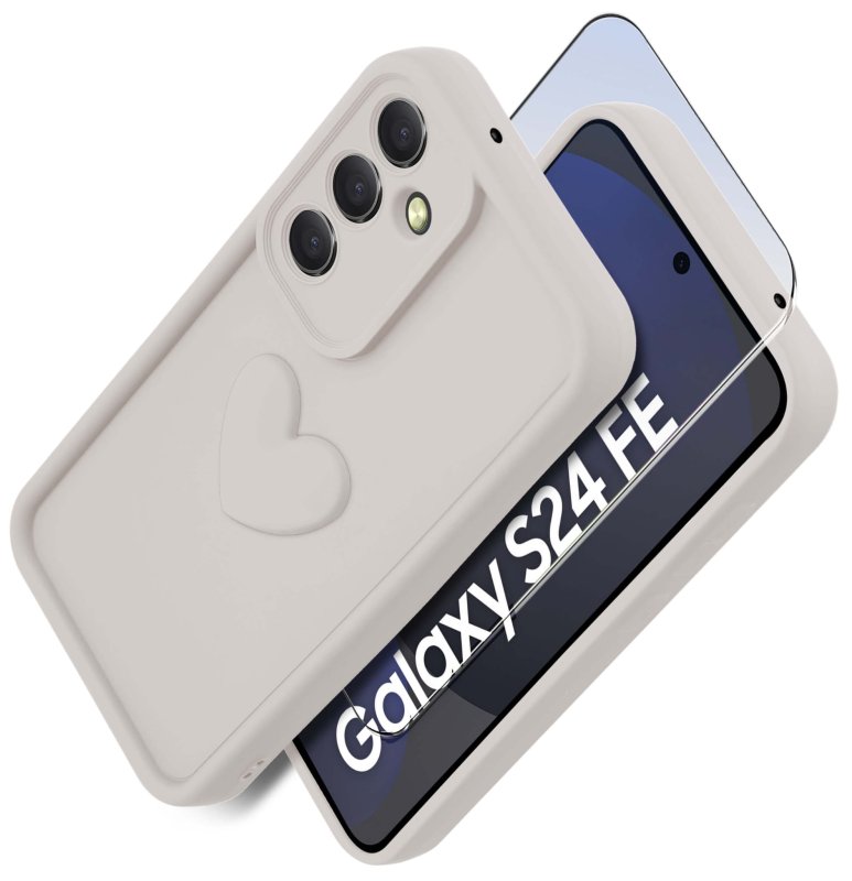 etui-do-samsung-galaxy-s24-fe-silikonowe-serce-biale-ze-szklem