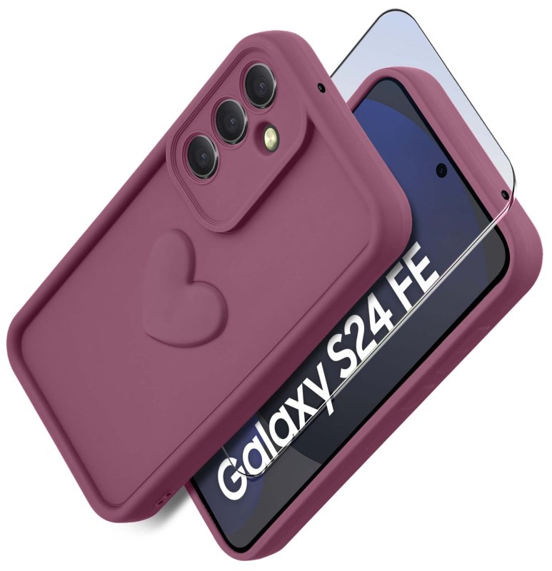 etui-do-samsung-galaxy-s24-fe-silikonowe-serce-burgundowe-ze-szklem