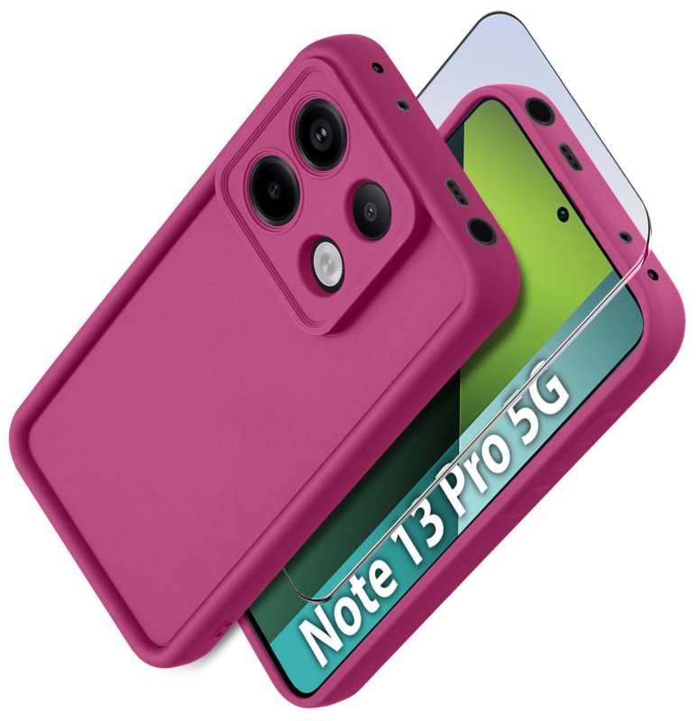 etui-do-xiaomi-redmi-note-13-pro-5g-rozowe-wzmacniane-silikonowe-ze-szklem