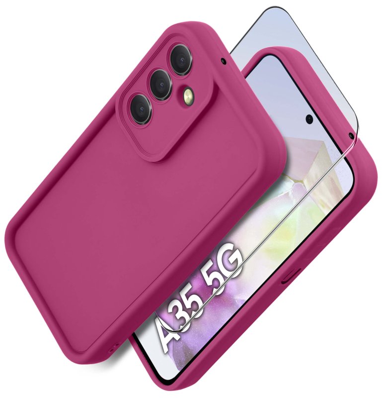 etui-do-samsung-galaxy-a35-5g-rozowe-wzmacniane-silikonowe-ze-szklem