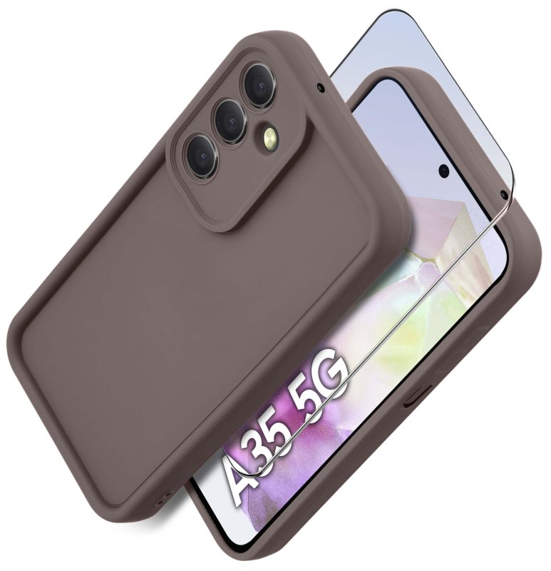 etui-do-samsung-galaxy-a35-5g-brazowe-wzmacniane-silikonowe-ze-szklem