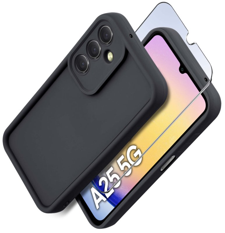 etui-do-samsung-galaxy-a25-5g-czarne-wzmacniane-silikonowe-ze-szklem