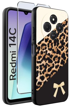 Etui do Xiaomi Redmi 14C różne wzory modne ze szkłem