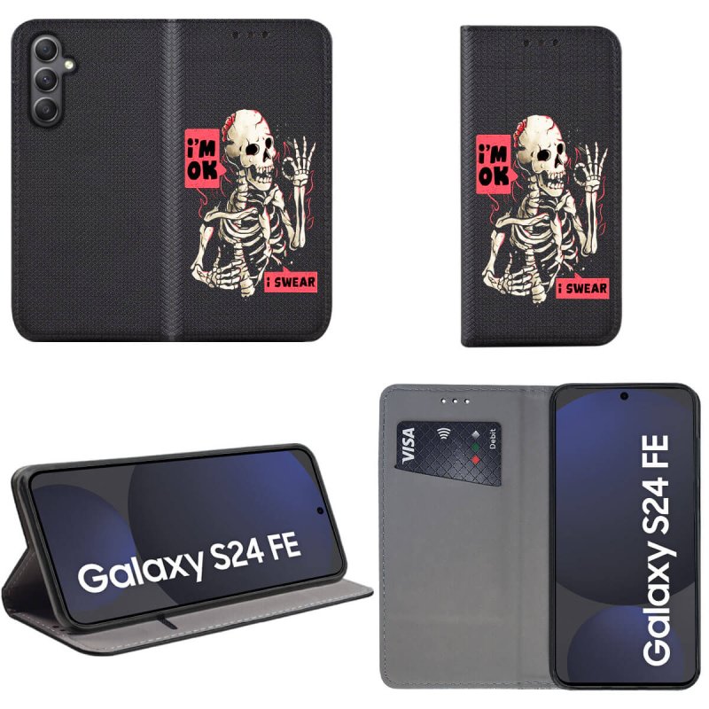 etui-do-samsung-galaxy-s24-fe-zamykane-malowane-wzor-szkielet-ze-szklem
