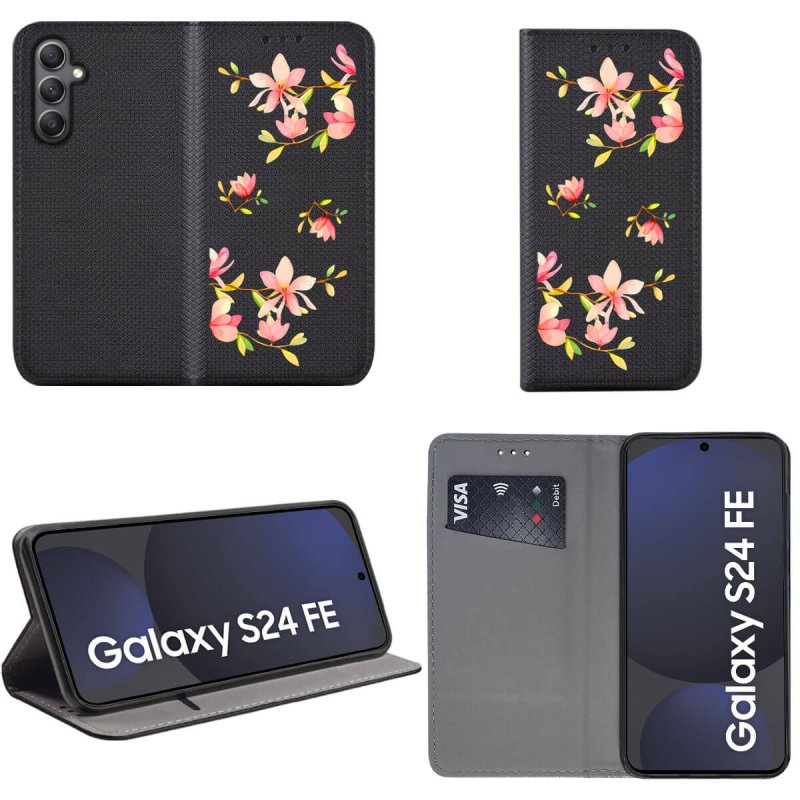 etui-do-samsung-galaxy-s24-fe-zamykane-malowane-wzor-kwiatki-ze-szklem