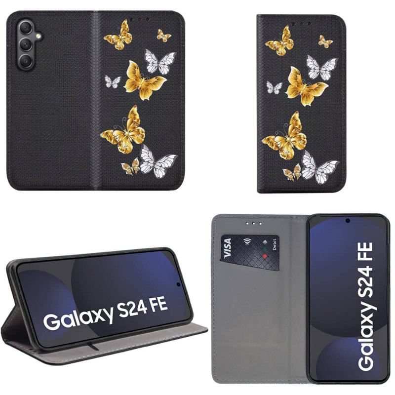 etui-do-samsung-galaxy-s24-fe-zamykane-malowane-wzor-motyle-ze-szklem