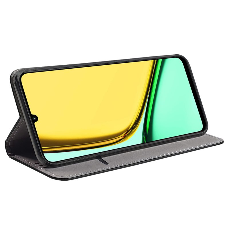 etui-do-realme-c61-c63-czarne-zamykane-ze-szklem