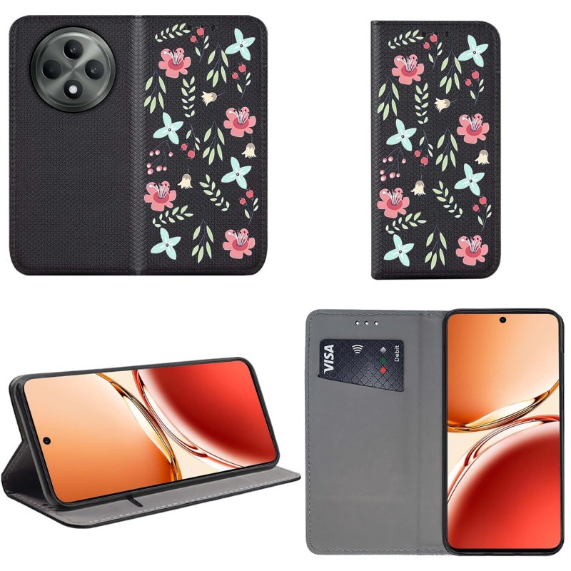 etui-do-oppo-reno-12-f-5g-12-fs-5g-zamykane-malowane-wzor-kwiat-ze-szklem