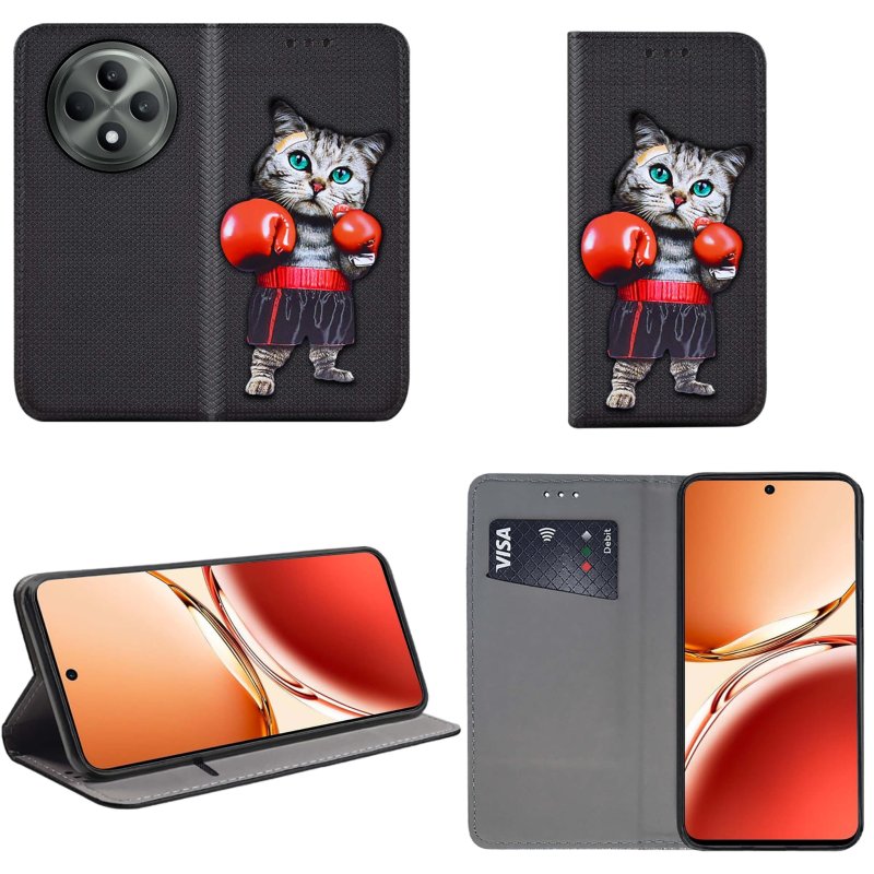 etui-do-oppo-reno-12-f-5g-12-fs-5g-zamykane-malowane-wzor-kot-ze-szklem