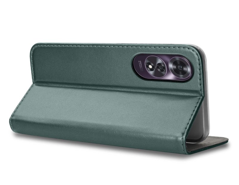 etui-do-oppo-a60-4g-zielone-magnetyczne-zamykane-ze-szklem