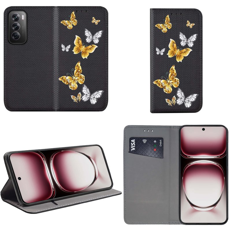 etui-do-oppo-reno-12-pro-5g-zamykane-malowane-wzor-motyle