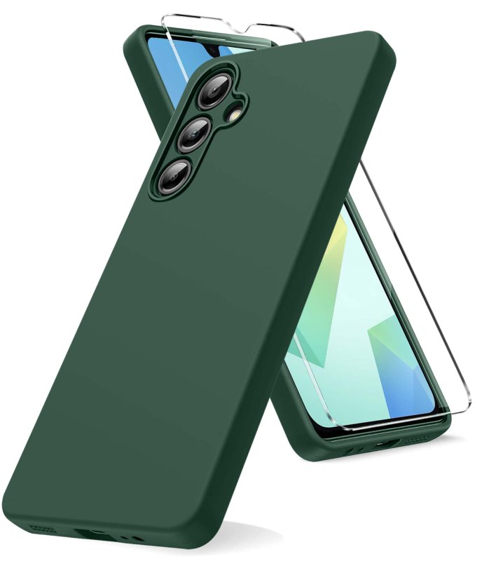 etui-do-samsung-galaxy-a16-5g-zielone-matowe-ze-szklem