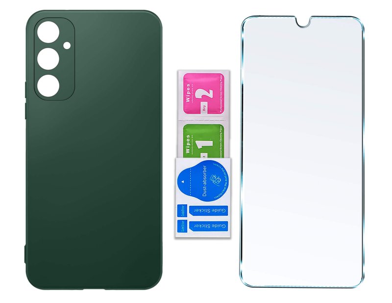 etui-do-samsung-galaxy-a16-5g-zielone-matowe-ze-szklem