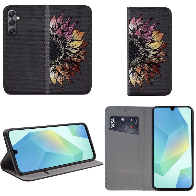 etui-do-samsung-galaxy-a16-5g-zamykane-malowane-wzor-kwiat-ze-szklem