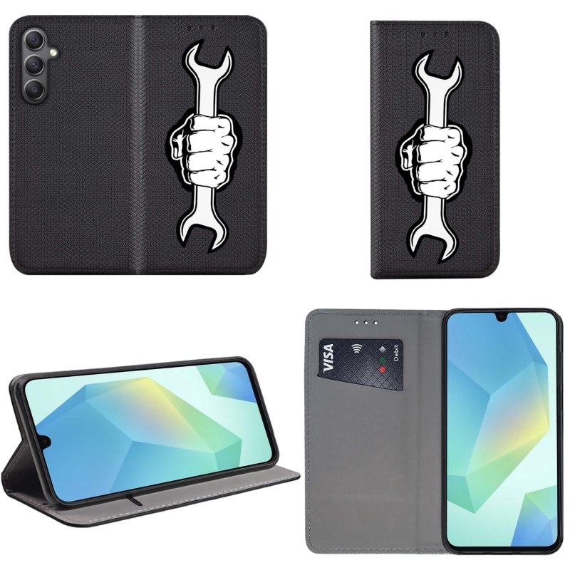 etui-do-samsung-galaxy-a16-5g-zamykane-malowane-wzor-meski-ze-szklem