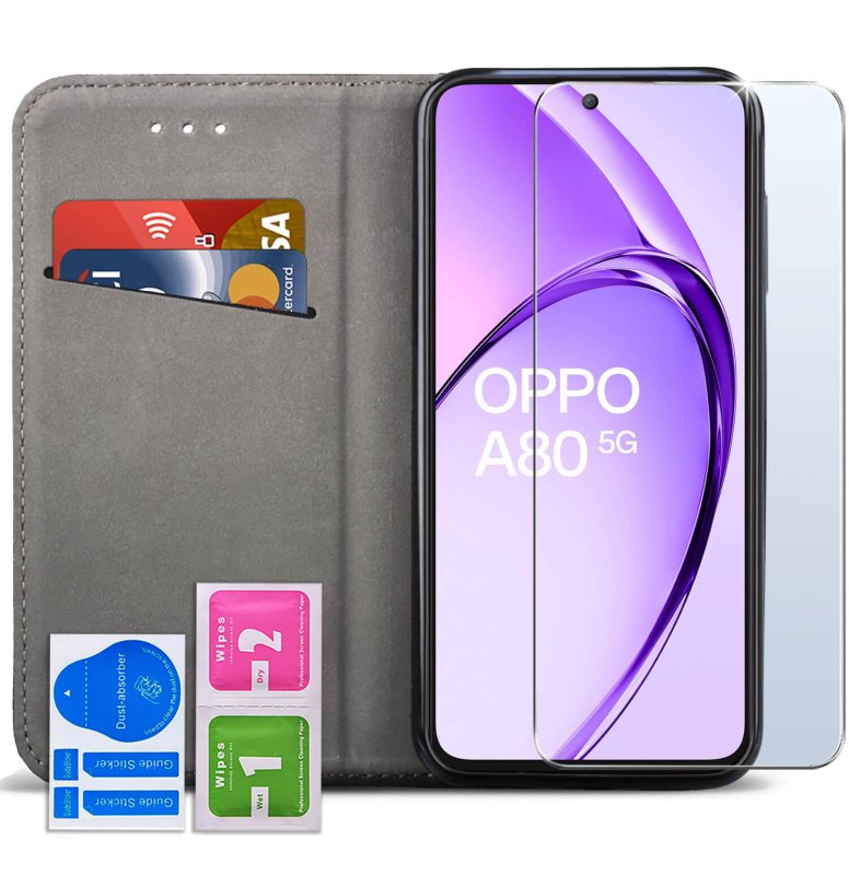 etui-do-oppo-a80-5g-burgundowe-magnetyczne-zamykane-ze-szklem