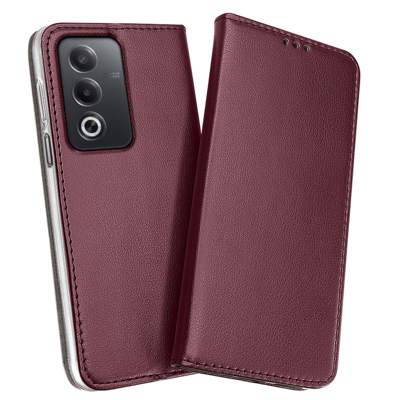 etui-do-oppo-a80-5g-burgundowe-magnetyczne-zamykane-ze-szklem