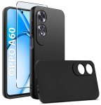 Etui do Oppo A60 4G czarne matowe ze szkłem