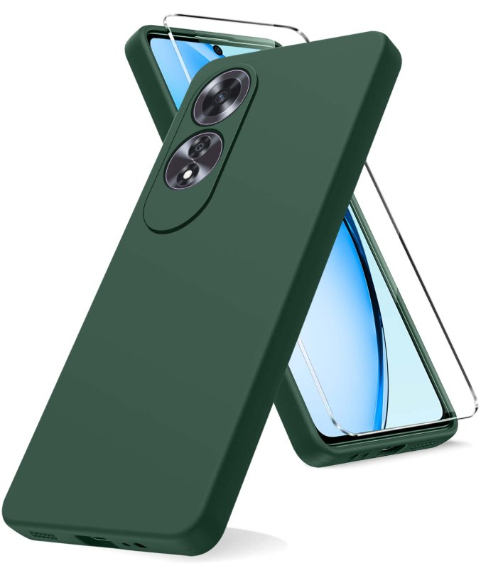 etui-do-oppo-a60-4g-zielone-matowe-ze-szklem