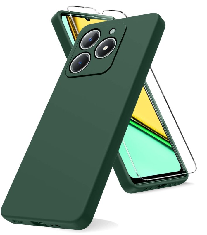 etui-do-realme-c61-c63-zielone-matowe-ze-szklem