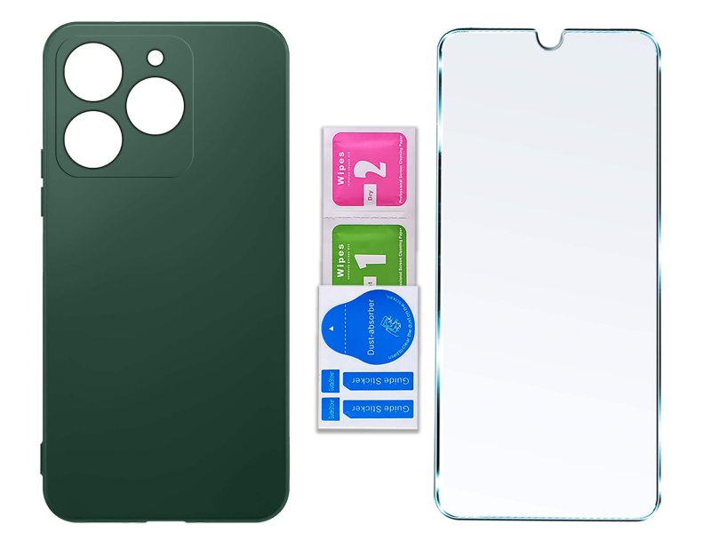 etui-do-realme-c61-c63-zielone-matowe-ze-szklem