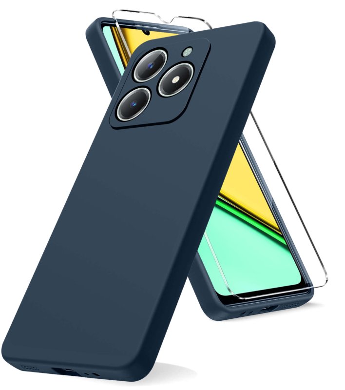 etui-do-realme-c61-c63-granatowe-matowe-ze-szklem