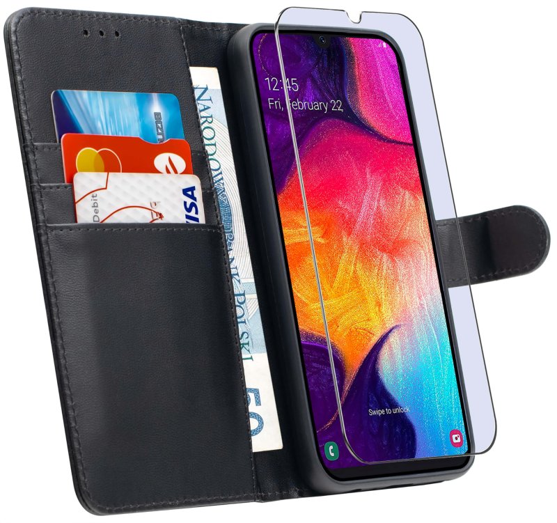 etui-do-samsung-galaxy-a50-czarne-magnetyczne-z-klapka-ze-szklem
