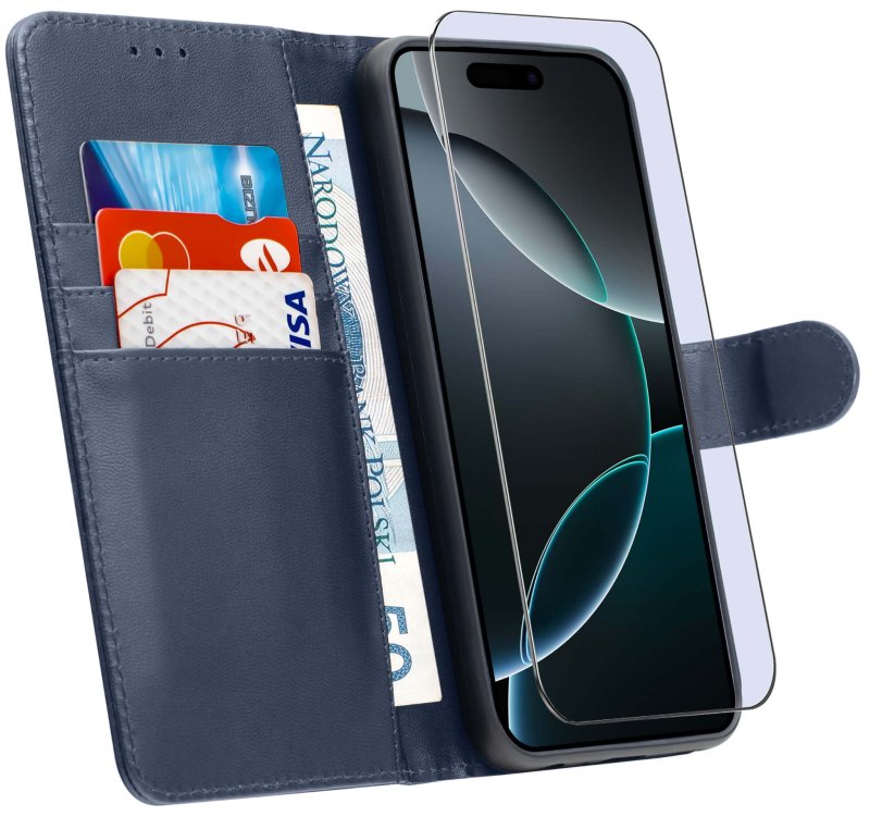 etui-do-iphone-16-pro-granatowe-magnetyczne-z-klapka-ze-szklem