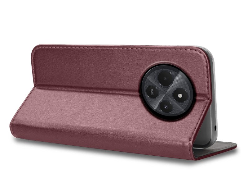 etui-do-xiaomi-redmi-14c-burgundowe-magnetyczne-zamykane-ze-szklem