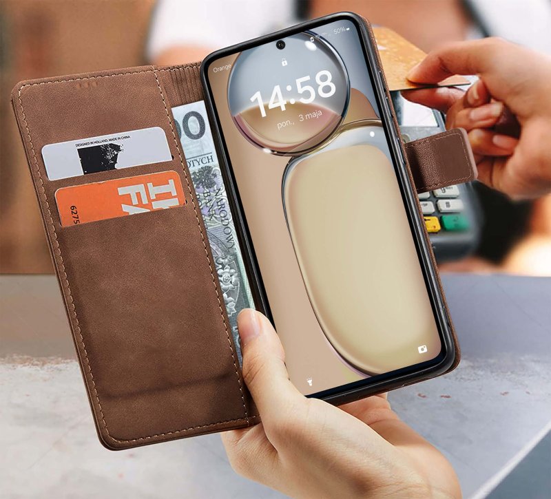 etui-do-samsung-galaxy-s23-fe-brazowe-klasyczne-zamykane-ze-szklem