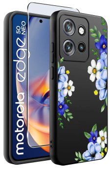 Etui do Motorola Moto Edge 50 Neo różne wzory damskie ze szkłem