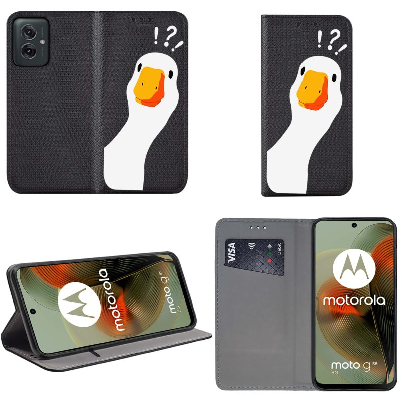 etui-do-motorola-moto-g55-5g-zamykane-malowane-wzor-ges-ze-szklem