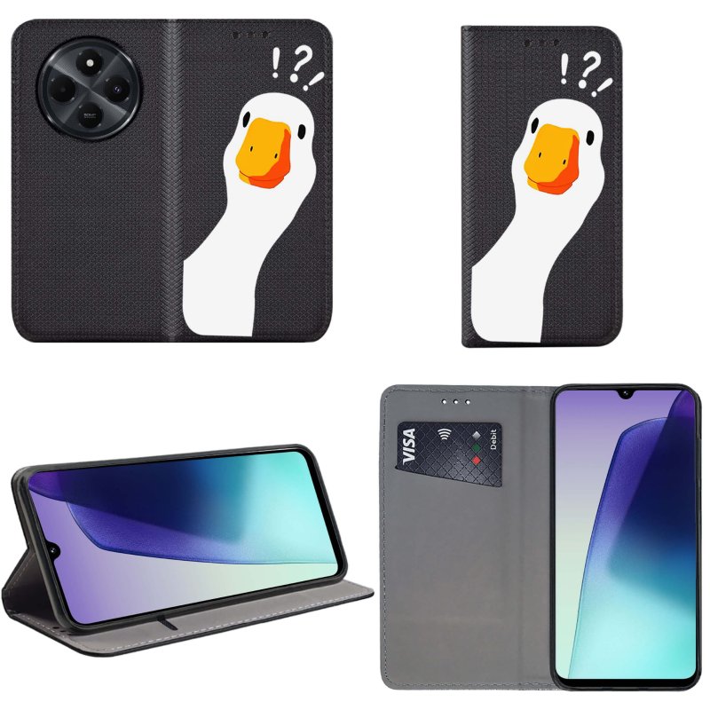 etui-do-xiaomi-redmi-14c-zamykane-malowane-wzor-ges-ze-szklem