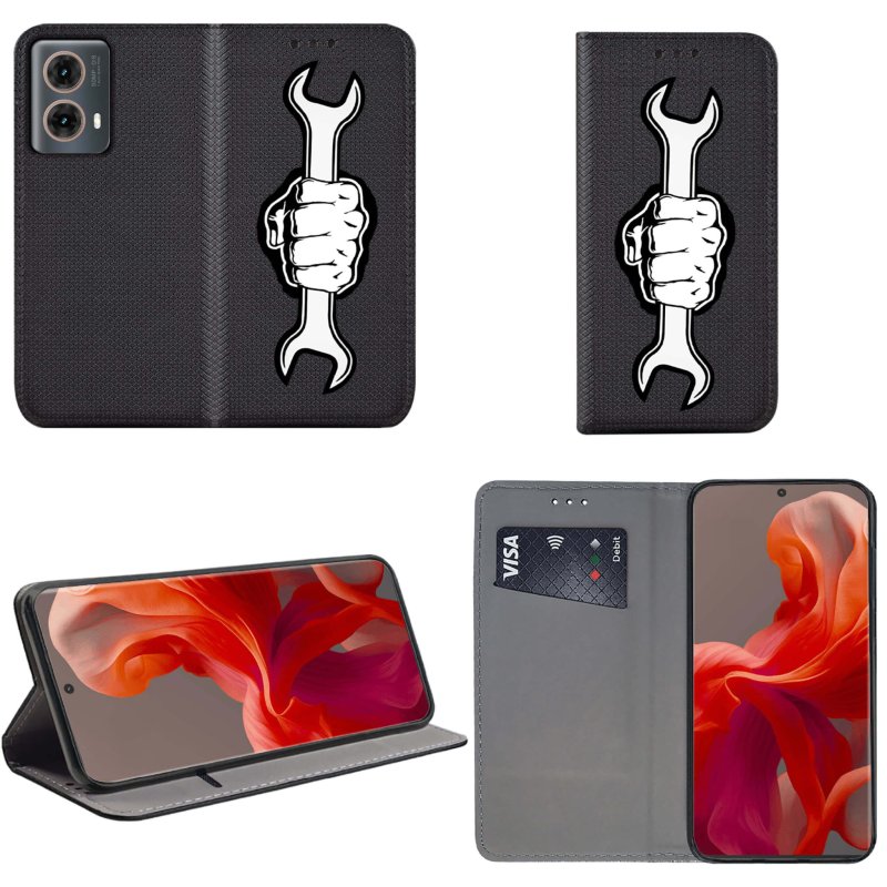 etui-do-motorola-moto-g85-5g-zamykane-malowane-wzor-meski
