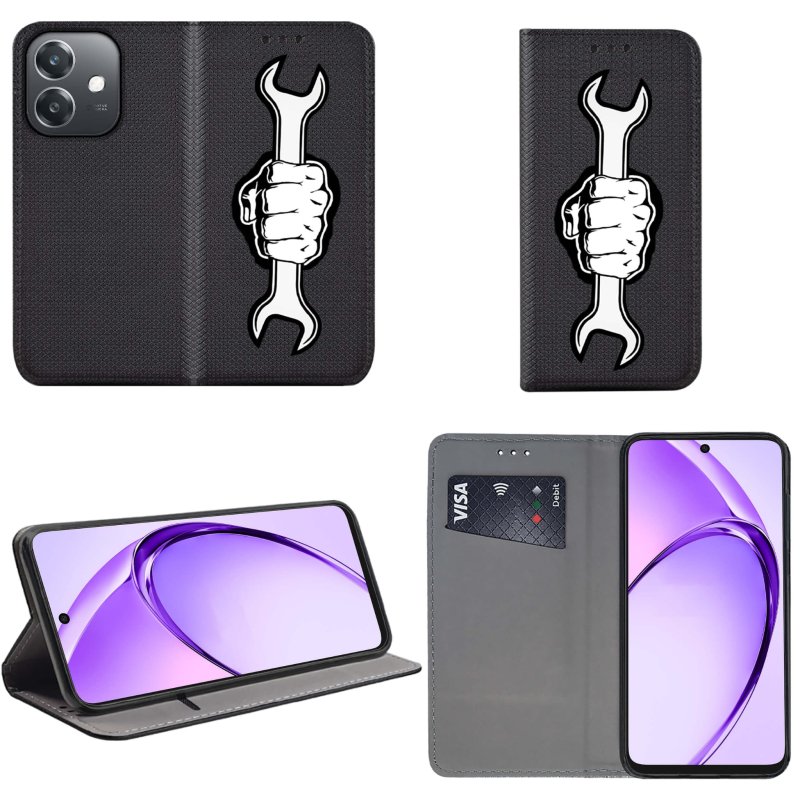 etui-do-oppo-a40-a40m-zamykane-malowane-wzor-meski-ze-szklem